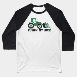 Pushing My Luck Kids St Patrick's Day Baseball T-Shirt